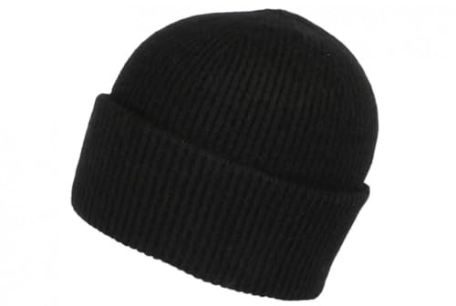 Nyls Création Angora Mütze, schwarz, aus weicher Wolle und Klasse Antje – Größe: Einheitsgröße – Farbe: Schwarz – Unisex, Schwarz , Einheitsgröße