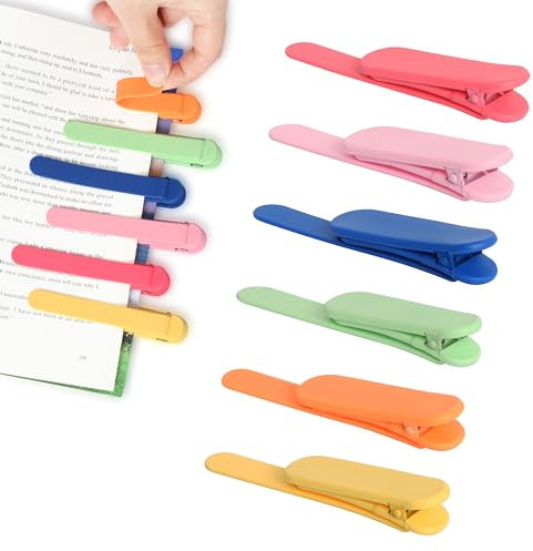 Lesezeichen für Frauen, Kaluofan 6PCS Buntes Buchzubehör, Lesezeichen Personalisiert, Automatic Bookmark für Muttertag, Geburtstag, Erntedankfest und Weihnachten Geschenke für Lehrer und Buchliebhaber
