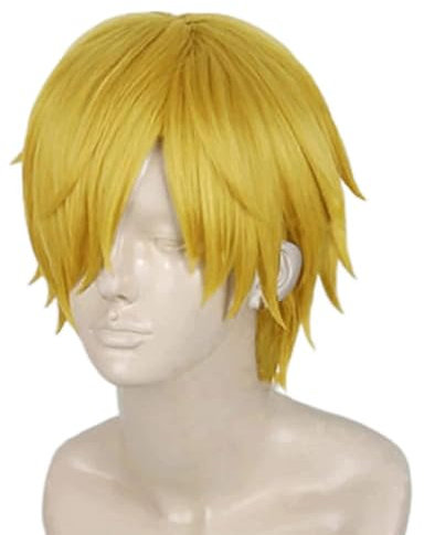 HBYLEE-Wig Anime Cosplay Gnfgtg Cosplay Anime Erwachsene Perücken & Haarteile for One Piece Sanji, Halloween Karneval Nachtleben Konzerte Hochzeiten[Farbe:-]