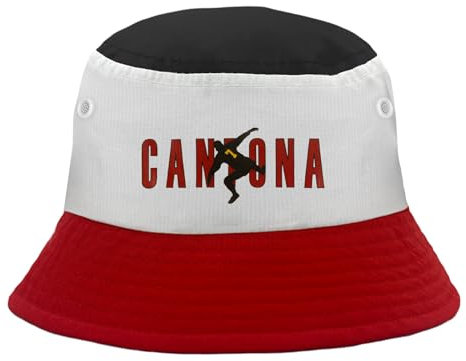 fan originals United Colours Tricolour Black White Red Cantona Bucket Hat M/L