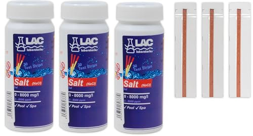 Tiras reactivas de analisis SAL piscina - 60 tiras individuales - Laboratorios LAC - 3 botes