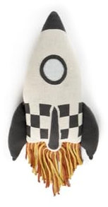 Lorena Canals Kissen Rakete 22 x 41 cm - Kinderkissen - Mädchen und Mädchen - Kinderkissen Nino und Nina - Raumkissen - Rundes Kinderkissen - Formenkissen - Kinderkissen