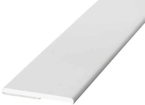 Fensterleiste Abdeckleiste Flachleiste Flachprofil Deckleiste Kunststoff selbstklebend Weiß Anthrazit Hub-Fenster (Weiß, 30 mm)