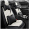 PEIIP Autositzbezüge sind geeignet für Seat Ateca Ibiza 6L 6J Leon SC ST 1 2 3 5f MK1 MK2 MK3 Altea XL kompatibel mit Autositzbezügen / Schwarz Weiß Deluxe