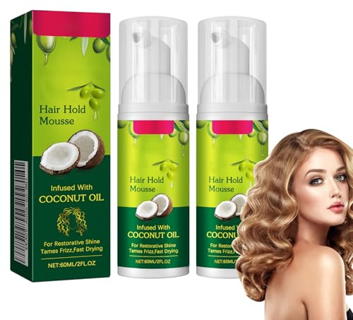 Dyceittdia 2pcs Hair Styling Curling Mousse, Locken-Styling-Mousse, Curl Bouncer, 2pcs*60ml, shampoo