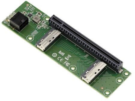 KALEA-INFORMATIQUE Karte 2 Ports MCIO 8i auf PCIe Gen 5.0 x8 oder x16, um einen PCI-Express-Anschluss auszulagern.