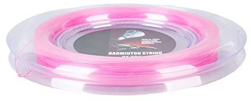 Phefop Cordage de Raquette de Badminton Cordage de Badminton 200m Restring (Rose)