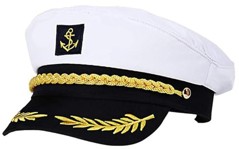 Kapitänsmütze Für Erwachsene Yacht Kapitän Hut Kapitänsmütze Kostüm Damen Männer Erwachsene Matrosenmütze Seemann Hut Verstellbare Yacht Schiff Boot Marine Mütze T Für Karneval Mottoparty Partys