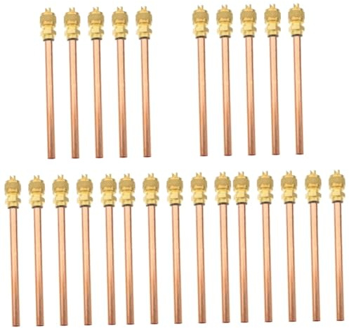 Housoutil 5 Set Accessori Per Valvole Di Riempimento Del Refrigerante Del Frigorifero Dell'aria Condizionata Climatizzatore Air Conditioner Filtro Ca Condizionatore D'aria Rame 5 Pezzi * 5