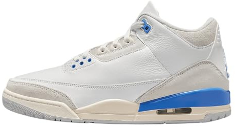 Air Jordan 3 Retro Lucky Shorts Herren Schuhe (CT8532-101, Summit White/Legend Blue/Photon Dust/Hydrogen Blue), Summit White/Legend Blue/Photon Dust/Hydrogen Blue, 7