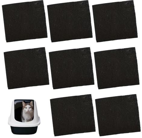 3 Stück Aktivkohlefilter Matte,Carbon Filter,Aktivkohlefilter Katzenklo,Kohlefilter Katzenklo für Abfallbehälter Katzentoiletten Geschlossene,Geruchsfilter Kohlefilter,Aktivkohle Matte Geruchsfilter ﻿