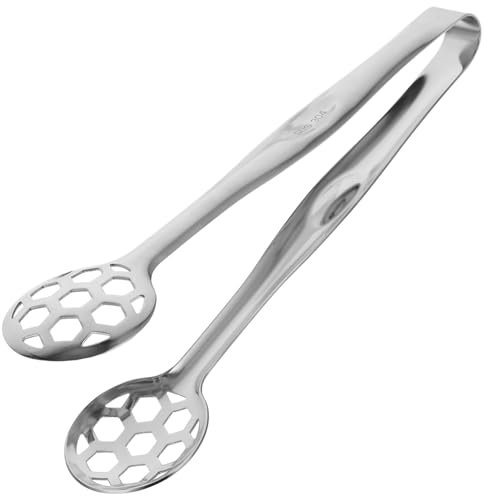 CHICAMPERA Edelstahl Buffetzange Steakklammer Lebensmittelecht Gezahnt Sicherheitsgriff Multifunktional Für Grill Und Küche