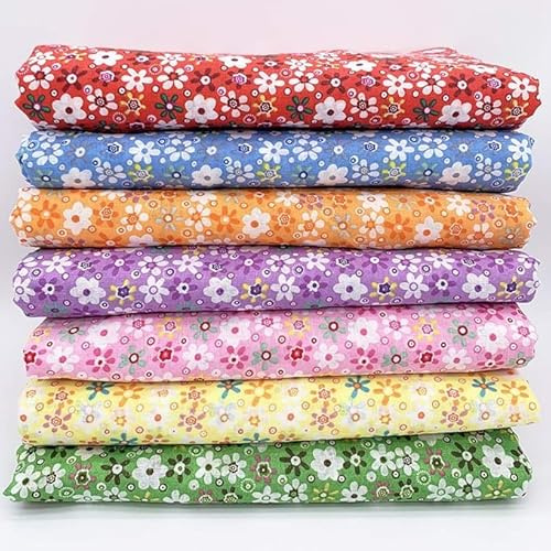 7 Teiliges Stoffreste Zum Basteln – (50x50 cm) 100% Baumwolle für Patchwork, Quilting, Nähen & DIY, Puppenkleidung, Home Decor, Taschen & kreative Bastelprojekte(Mixclo)