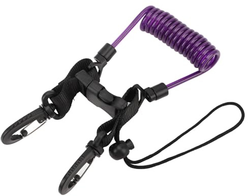 AJUNJIIL TAUCH Kamera Lanyard FRÜHLINGS SCHNELL VERÖFFENTLICHUNG SCHNELL Edelstahl DRAHT LICHT Werkzeug (Lila)