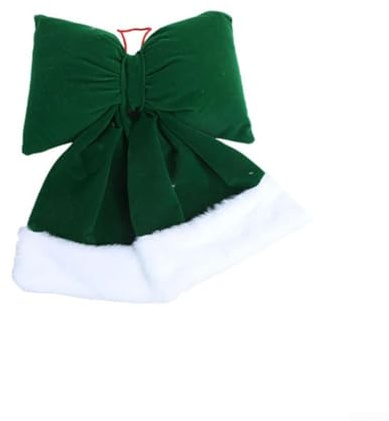 Adorno de lazo de tela navideña diseñado para decoración de árbol de Navidad y exhibiciones de temporada para aumentar el ambiente festivo del hogar (S)