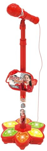 Microphone Stand for Kids LED Lights Karaoke Machine | Kids Music Microphone for Singing for Kids Boys Girls Classroom Travel Playroom Home Party Birthday Children's Day