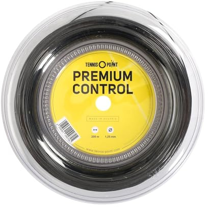 Tennis-Point Premium Control Saitenrolle 200m Saitenstärke 1,25 schwarz