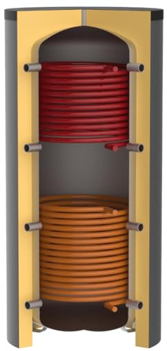 ENVIRON® Pufferspeicher - 1000 Liter mit PU Dämmung (2x Wärmetauscher)