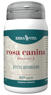 ERBA VITA Integratore Alimentare di Rosa Canina - 60 Capsule - Fonte naturale di Vitamina C