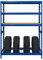 Callidus Baumarkt Schwerlastregal als Reifenregal | für 8 Reifen ✓ 110 cm breit | blau ✓ Werkstattregal Reifenständer Garagenregal (1, 1 Reifen Ebene + 3 Ablage Ebenen)