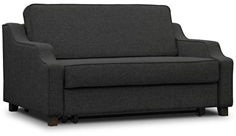 ES Design 08 Sofa mit Schlaffunktion, Schlafsofa ausziehbar liegefläche 160x200 cm 5 Jahren Garantie Beige Melange Braun Grau Schwarz holzbeine