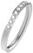 Mianova Damen Ring Edelstahl Bandring Damenring Verlobungsring Ehering mit Kristallen Größe 60 (19.1) Silber