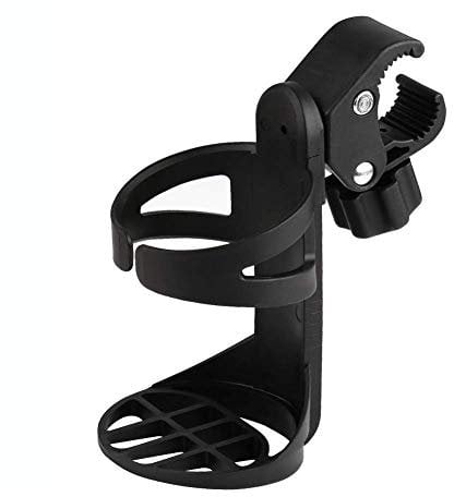 Bike Cup Holder, Large Caliber Designed Universal Stroller Drink Cup Holder 360 Degrees Rotation Water Bottle Cage for Bikes, Baby Pushchairs, Wheelchair, Rollator, Mobility Scooter