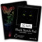 A4 Drawing Book with Black Pages, Bright Black Perforated Paper Spiral Bound - 32 Sheets