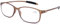 DOOViC Blaulichtfilter Computer Lesebrille Braun/Eckig Rahmen Flexibel Brille mit Stärke für Damen/Herren 1,0