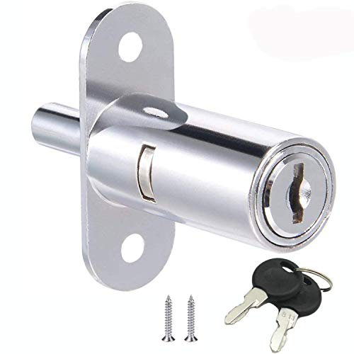 Serrure e Placard à Tiroirs Alliage de Zinc, Serrure de Meuble à Porte Coulissante, pour vitrines, classeurs, tiroirs, penderies, bureaux, meubles, etc (32 mm)