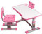 HHXD Tisch und Stühle für Kinder Höhenverstellbarer/Lernen Tisch Multifunktions-/Ist Geeignet Für Kindergarten Schlafzimmer/Rosa / 1table + 1chair