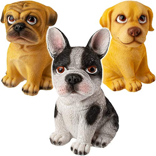 alles-meine.de GmbH 3 Stück große Spardose - Motivwahl - Hund - 16 cm - mit Verschluss - stabile Sparbüchse - aus Kunstharz/Polystone - Sparschwein - für Kinder & Erwachsene ..