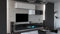 Furnitech Wohnwand Wohnzimmer | Wohnzimmer Möbel mit LED RGB - 16 Farben | Hängend Wohnwand Modern | Wohnzimmer Schrankwand mit Regale und TV Schrank (Gold AN31-HG-BW4 ohne Füße)