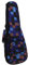 U/ D Ukulele-Tasche Gigbag für Bariton oder Bass Ukulele Instrument 26 Zoll (blaues Gitter)