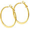 Bandmax Schlichte Rundohrringe Damen Mädchen Ohrringe mit flachem und gehämmertem Muster Kreolen Edelstahlohrringe Creolen in Gold Ohrringe Schmuck, Außendurchmesser 40mm