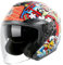 NENKI Casque Jet, Casque Moto avec Double Visière Homologué ECE 22 - 06 pour Femme Homme, Casque Scooter à Motifs Multiples