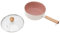 Tnfeeon Non Stick Saucepan with Lid Cuisine Sauce Pan Aluminum Alloy Quartz Stone White Baby Complementary Food Small Pot Home Kitchen Noodles Soup Milk Pan (20cm)