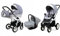 BabyLux® Bambimo Kinderwagen Set 3 in 1 - Alu Way - incl. Babywanne, Buggy Sportsitz, Auto-Babyschale - Autositz - Kinderwagenset - Kombikinderwagen mit Wickeltasche, Regenschutz usw.