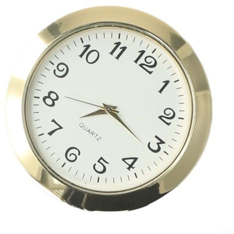 Quarz-Uhrwerk, 55 mm, Quarzuhr-Einsatz, Wanduhr mit römischen Ziffern, Batterie, leise, nicht tickender Rand, klassisch für Uhren, Basteln, Wohnzimmer, Zuhause (Gold, Arabisch)