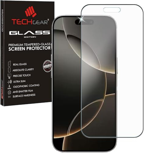 TECHGEAR Anti Glare Screen Protector for iPhone 16 Pro - MATTE 3D GLASS Edition Genuine Tempered Glass Full Screen Protector Guard Cover Compatible with iPhone 16 Pro 6.3