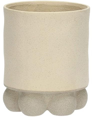 RITUALI DOMESTICI - Cachepot L Inéquilibre en céramique, 18,3 x 18,3 cm, Profondeur 22,7 cm, Collection Inequilibbrio