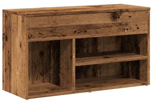 vidaXL Schuhbank Altholz-Optik 80x30x45 cm Holzwerkstoff