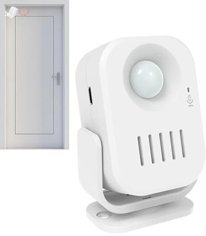 Carillon de Sonnette - Alerte d'entrée de Porte Commerciale | Détecteur de Mouvement sans Fil pour magasins et Entreprises, Carillon de Visiteur pour entrée de Porte, idéal pour boutiques et Bureaux,