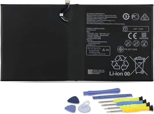 HB299418ECW Tablet-Akku, kompatibel mit Huawei Mediapad M6 10.8 & Mediapad M5 10.8 & MediaPad M5 Lite 10.1 & MediaPad M5 Pro 10 SCM-AL09 CMR-AL09 CMR-W19 BAH2-L09 BAH2-W2-W2-W19 09 BAHH 2-W19 mit