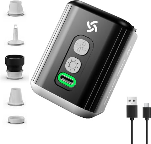 Huilynsen Mini Type-C 2-in-1 Air Pump for Camping, Vacuum Bags & Pool Floats