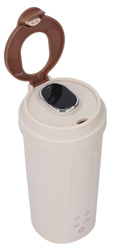 ZDETGU Hervidor Eléctrico Portátil de 500 Ml, de Acero Inoxidable, Recargable, 300 W, Hervidor de Viaje de Ebullición Rápida con Batería de 5000 MAh para té, café, Leche, Camping Al Aire Libre,