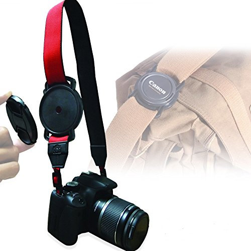 KING OF FLASH Cap Buckle Lens Cap Holder for Canon Nikon Sony DSLR/SLR Camera 62mm 55mm 67mm 82mm Lens Cap