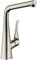 hansgrohe Metris M71 Grifo monomando de cocina 320, caño extraíble, 1 tipo de chorro, sBox, acabado de acero inoxidable, 73812800