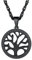 PROSTEEL Men Tree of Life Pendant Necklace Stainless Steel Religion Choker Jewelry Black