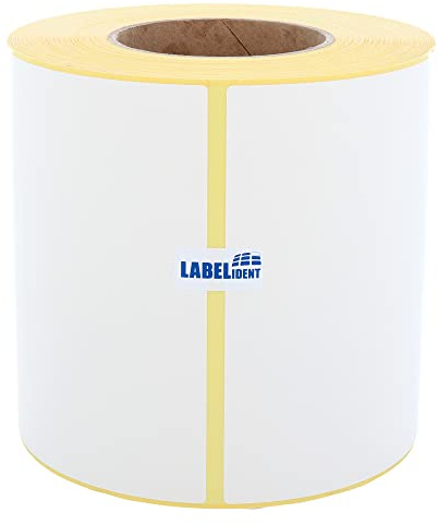 Labelident Thermotransfer-Etiketten 148 x 210 mm aus Papier weiß, stark selbstklebend - 500 Blanko Haftetiketten auf Rolle, 76 mm Kern, Rollenetiketten für Thermotransferdrucker
